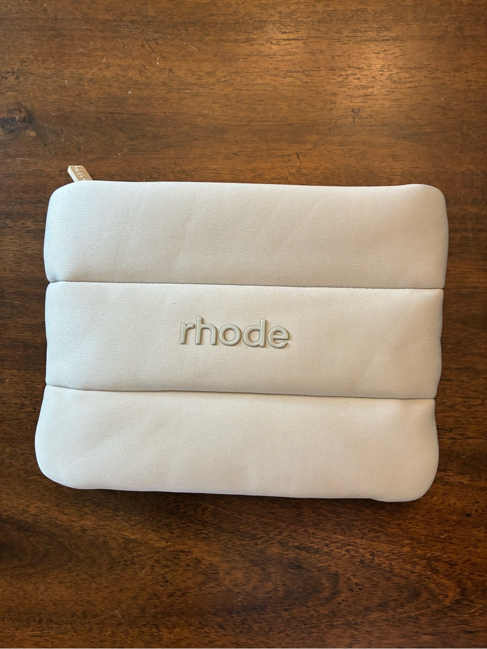Rhode Mini Bubble Bag Makeup Bag Pouch Gray Zipper Cosmetic